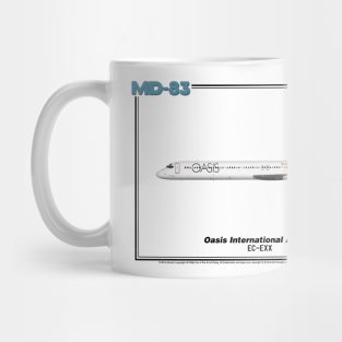 McDonnell Douglas MD-83 - Oasis International Airlines (Art Print) Mug